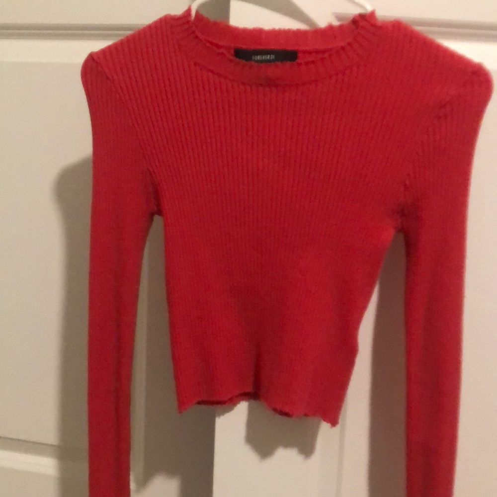 Forever 21 coral sweater never been worn